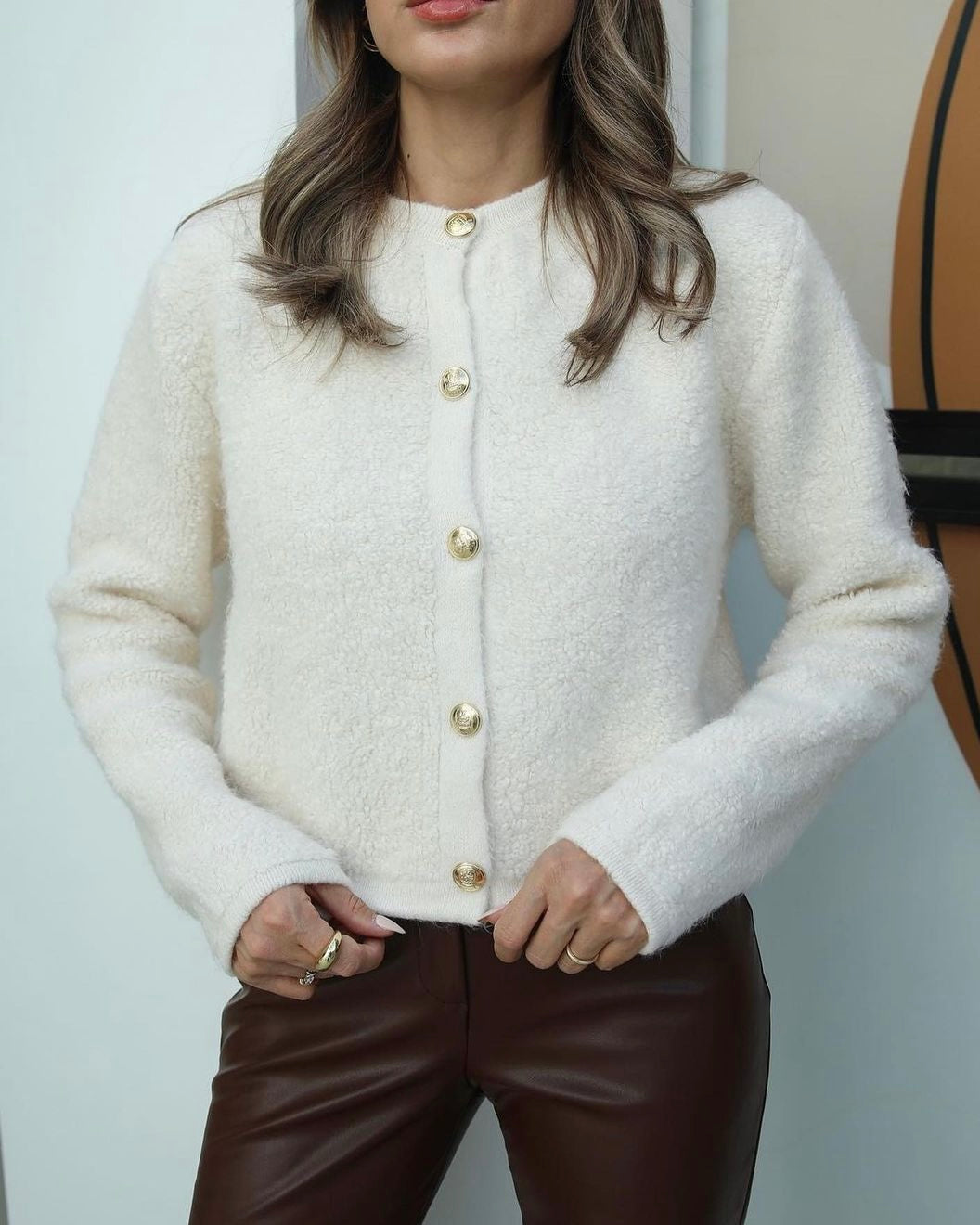 White Fluffy Cardigan