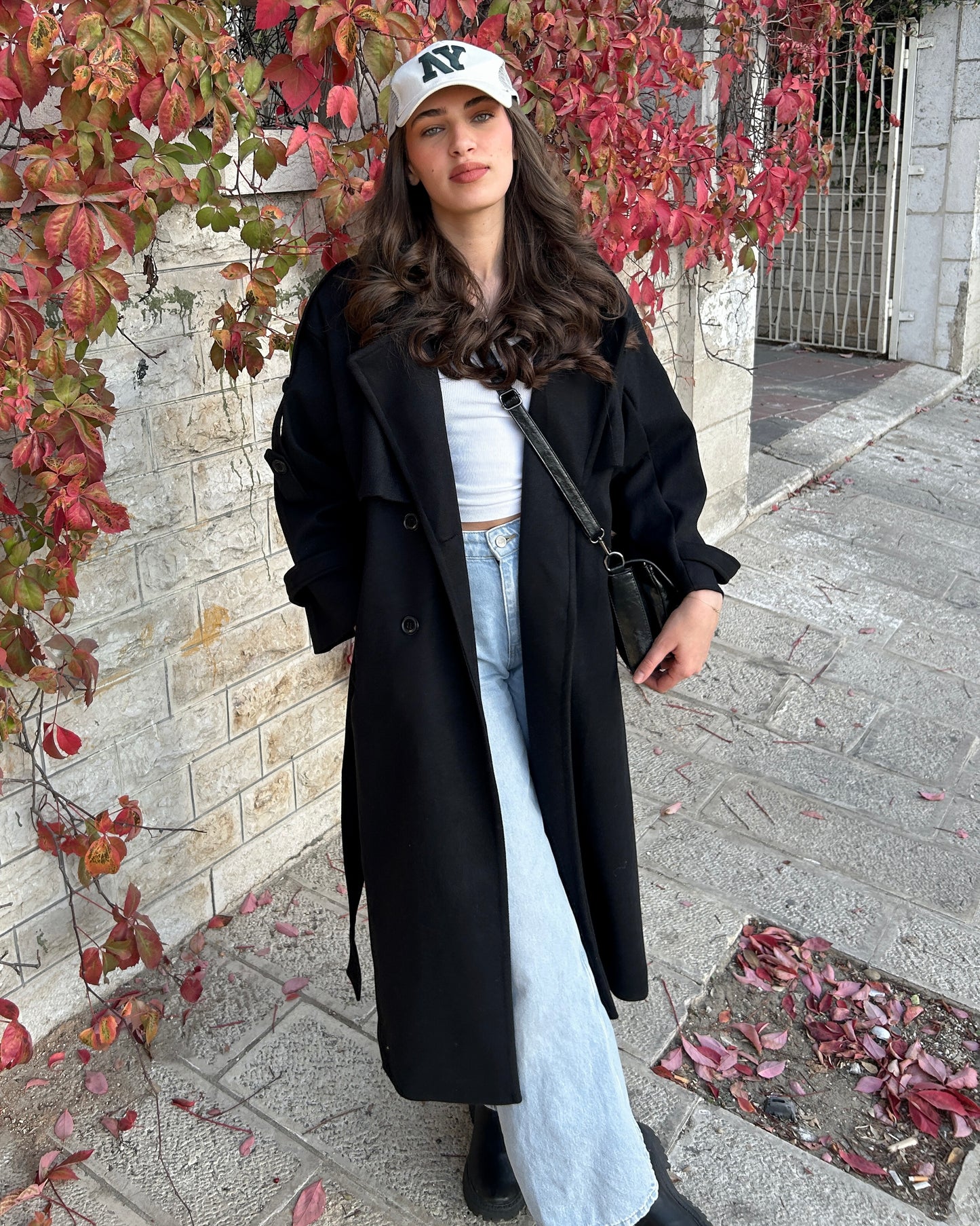 Camel Wool Blend Coat | معطف صوف بخليط عالي الجودة