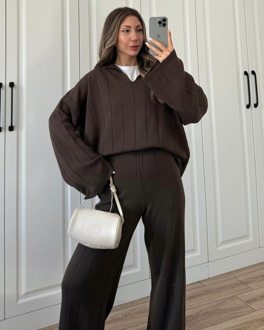 Cozy Brown Set | طقم بني دافئ ومريح