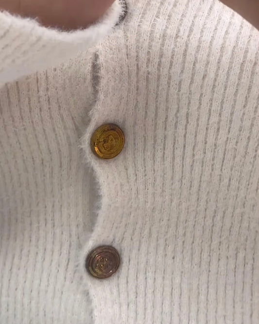 Soft Ribbed V-Neck Cardigan | كارديجان ناعم قبة V