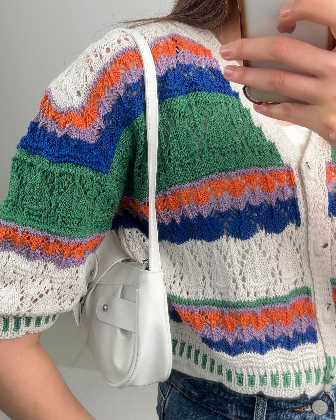 Vibrant Vintage-Inspired Crochet Cardigan | كروشيه كارديجان بألوان زاهية