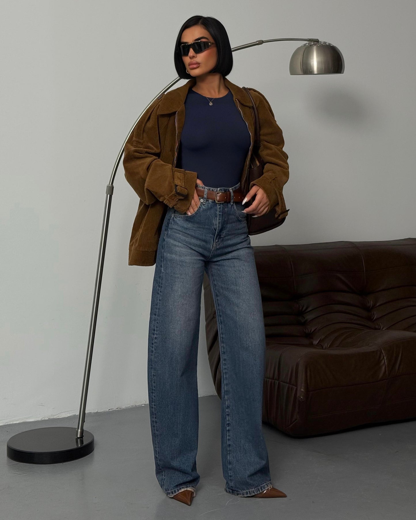 Timeless High-Rise Relaxed Wide-Leg Denim | جينزكلاسيكي واسع الساق بخصر مرتفع