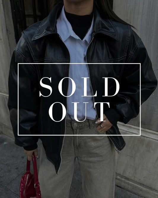 Timeless Black Leather Bomber Jacket