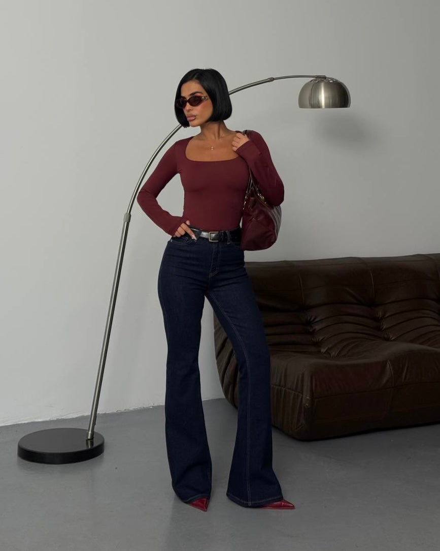 Indigo Bootcut Denim Jeans | جينز شارليستون غامق