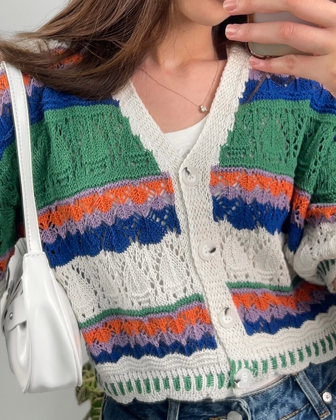 Vibrant Vintage-Inspired Crochet Cardigan | كروشيه كارديجان بألوان زاهية