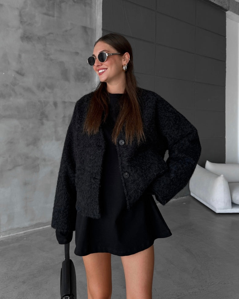 Black Textured Jacket