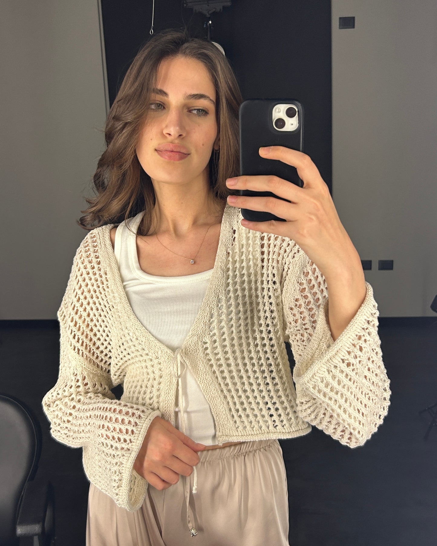 קרדיגן קרושה קדמי לקשור