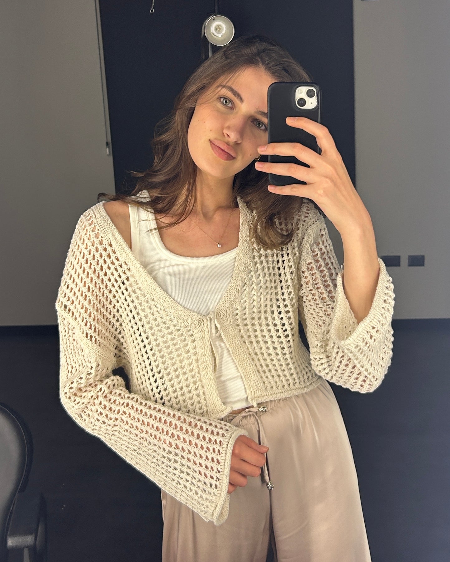 קרדיגן קרושה קדמי לקשור