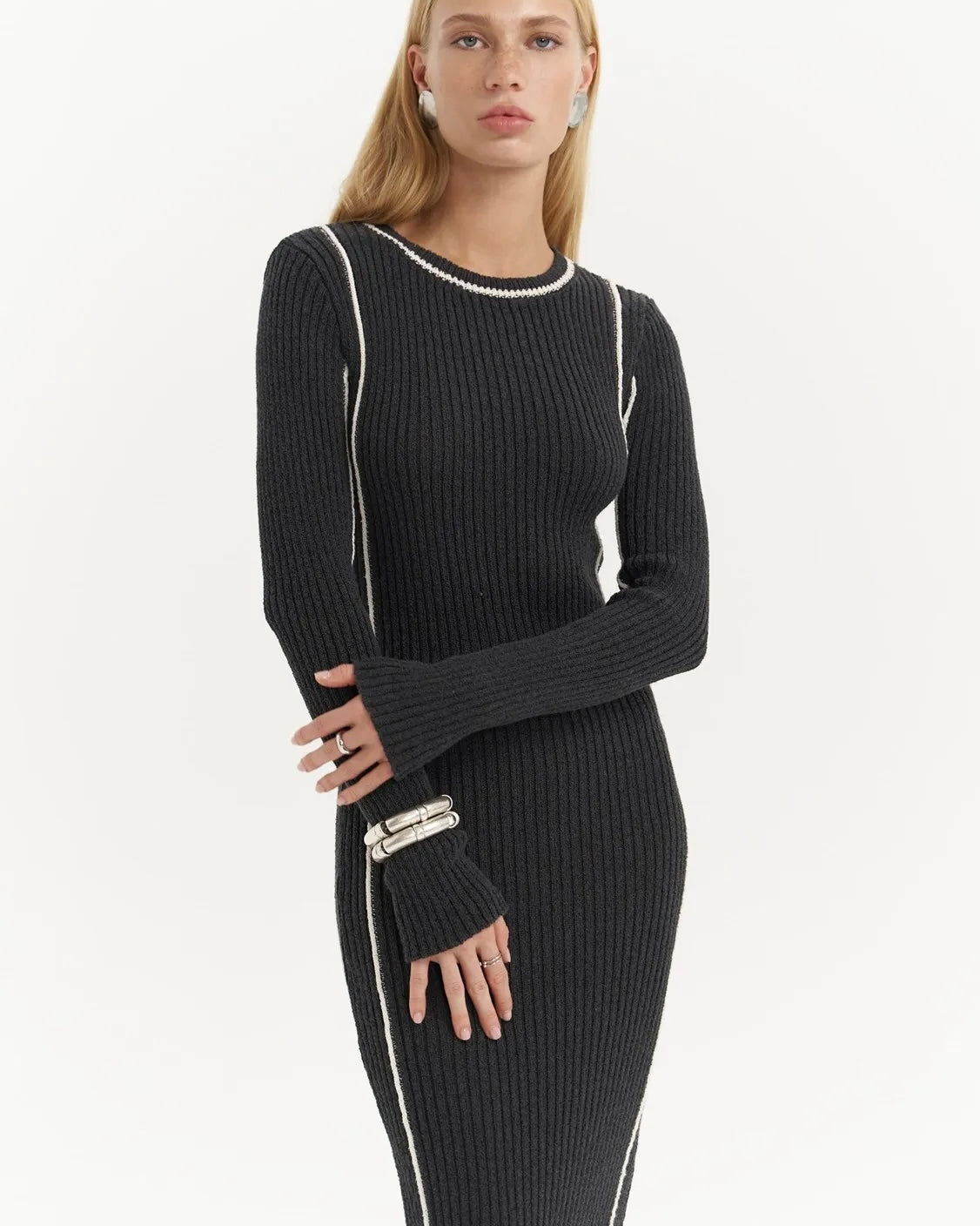 Stripe Detailed Dress