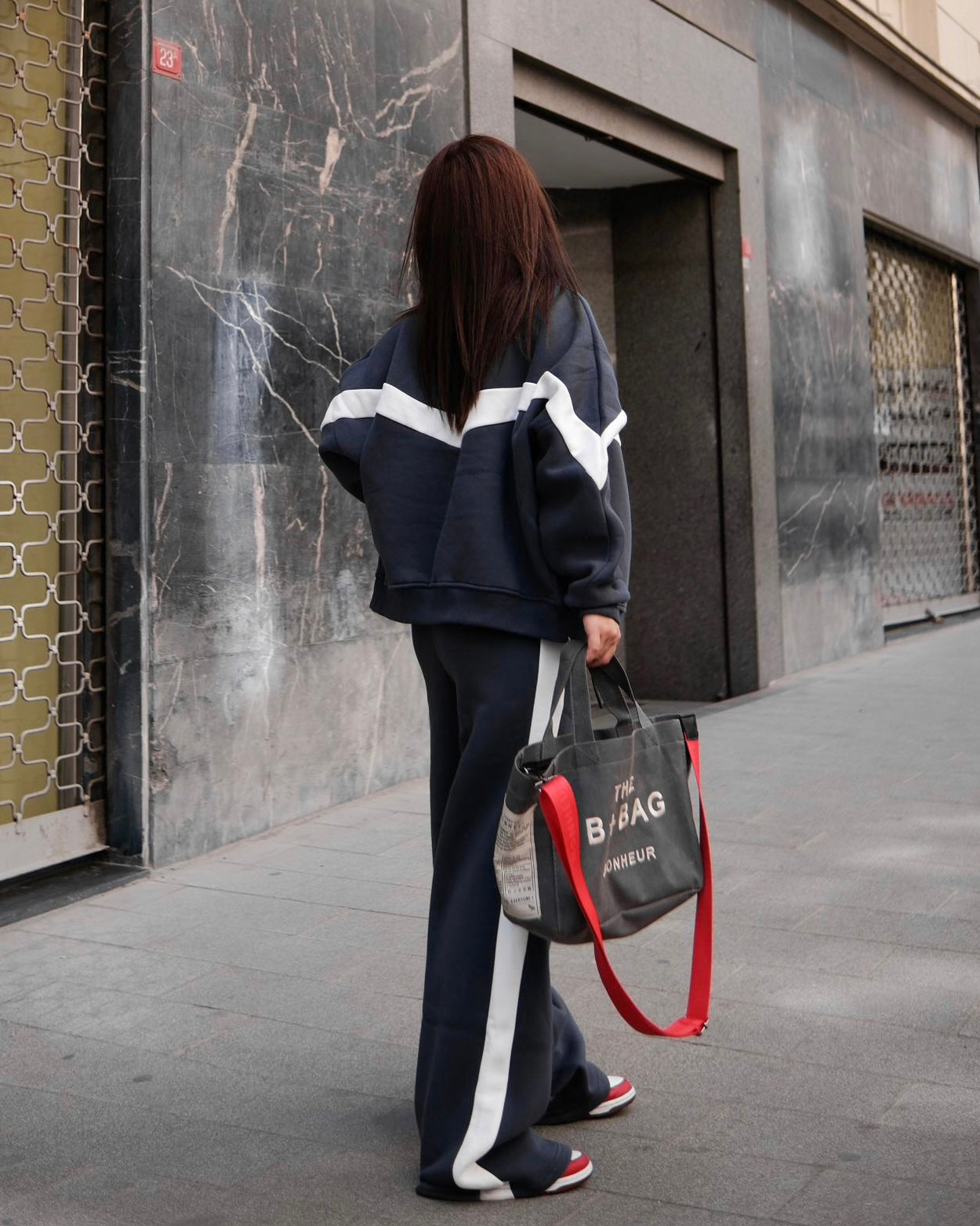 Navy Casual Loose Tracksuit