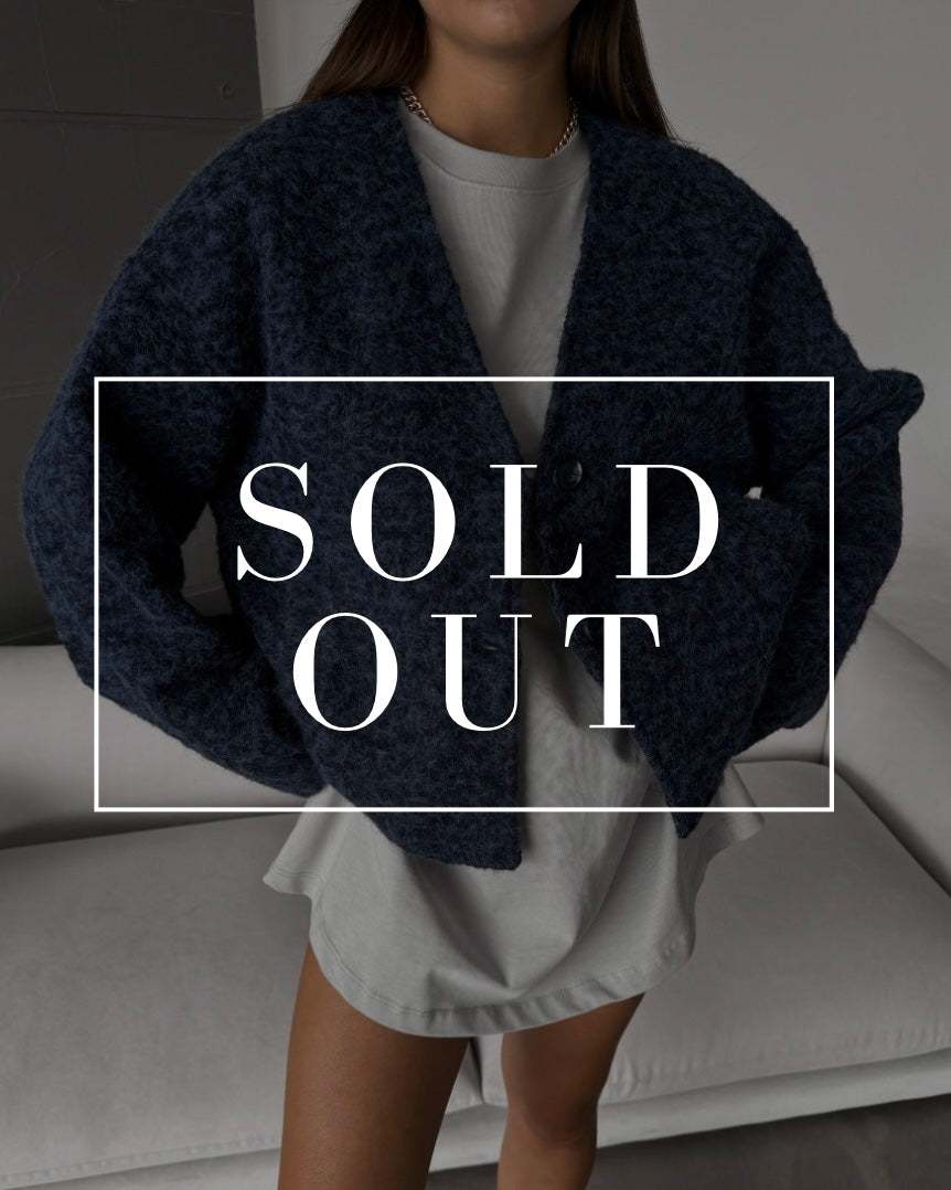 Navy Textured Jacket