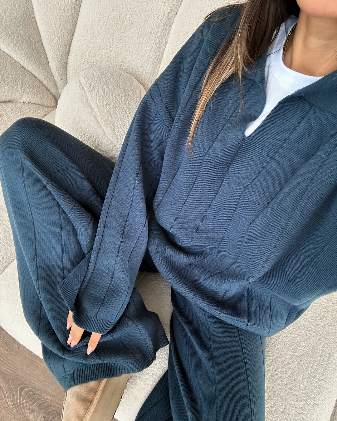 Cozy Deep Blue Loungewear Set