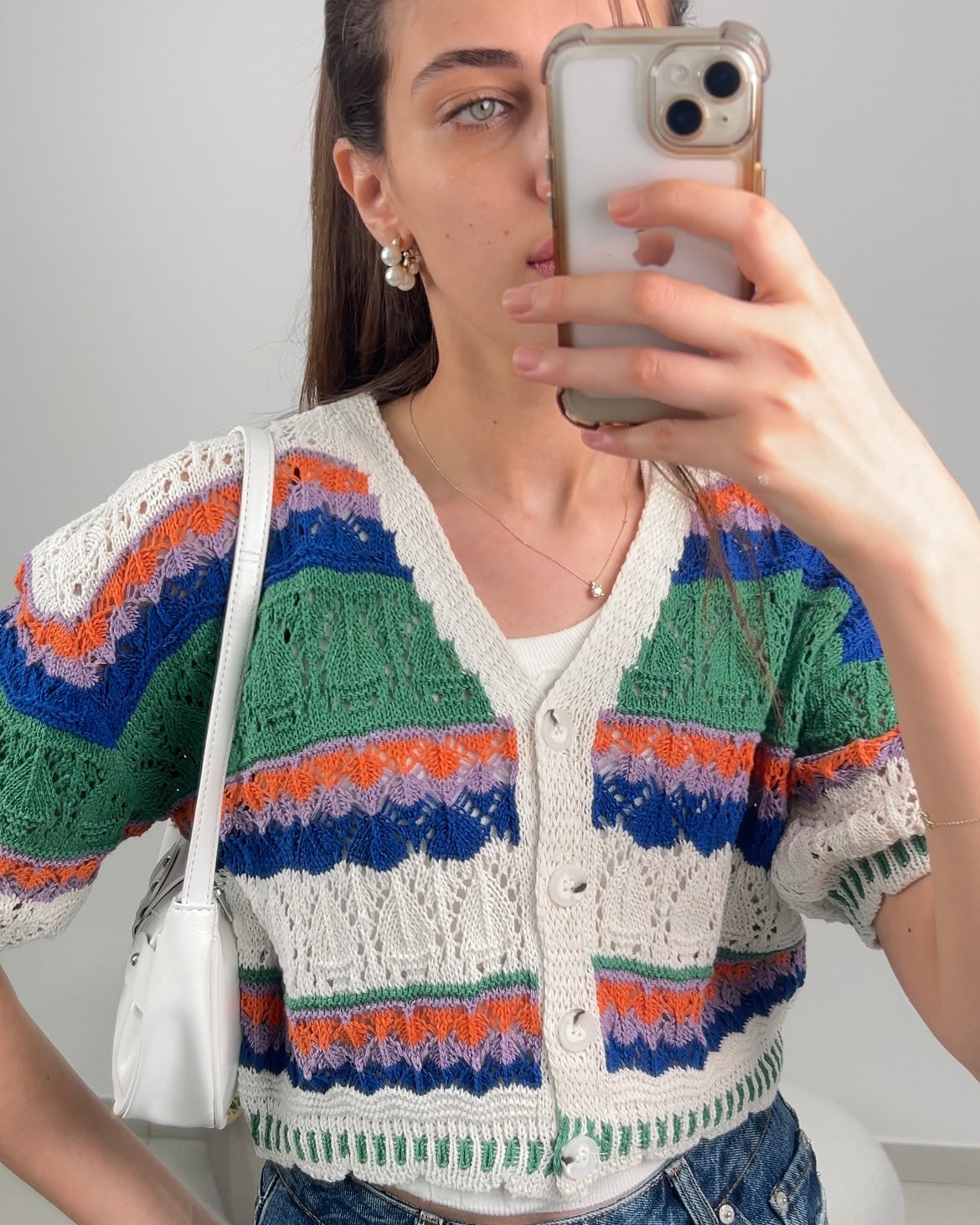 Vibrant Vintage-Inspired Crochet Cardigan | كروشيه كارديجان بألوان زاهية