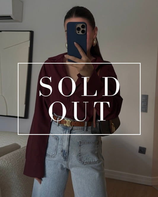 Burgundy Button-Up Shirt | قميص بأزرار أمامية بلون البيرغندي