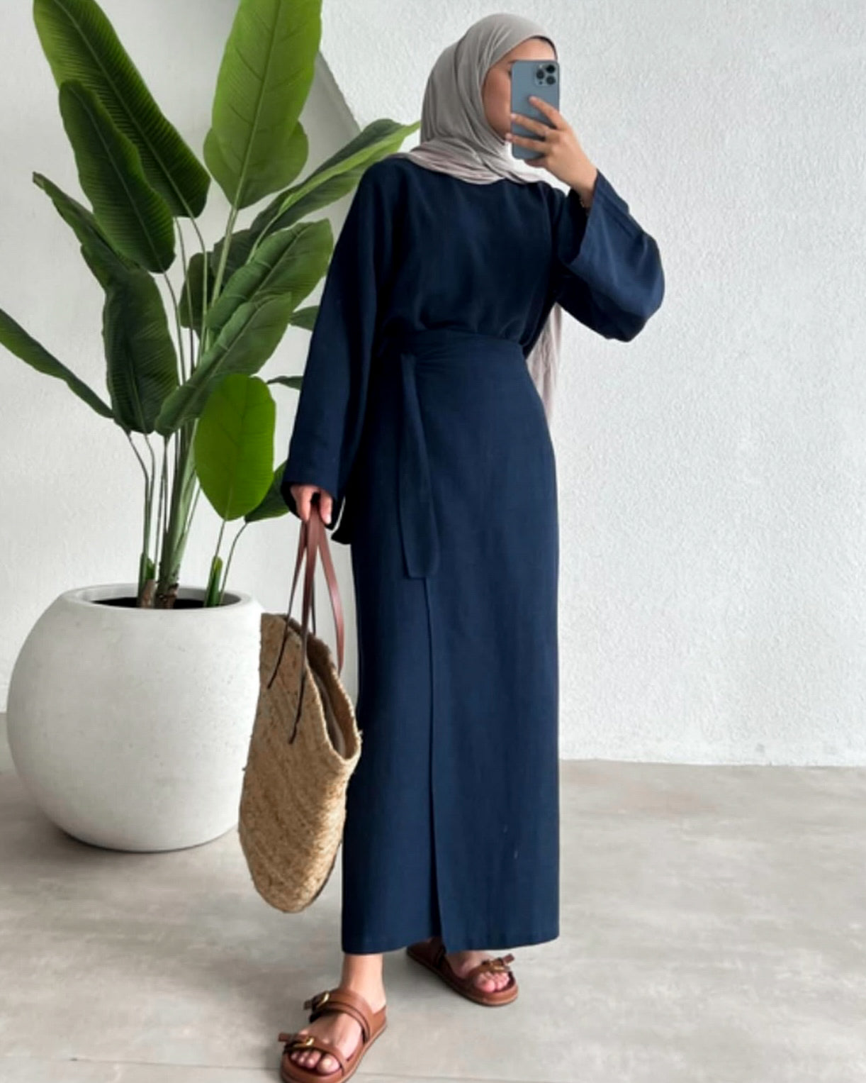 Soft Navy Skirt & Top Set | طقم تنورة وقميص كحلي ناعم
