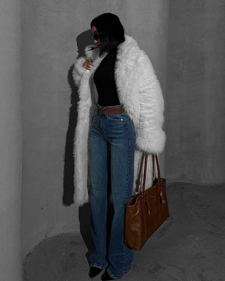 Timeless High Waisted Medium Wash Straight Jeans | جينز بخصر عالٍ وقصّة مستقيمة