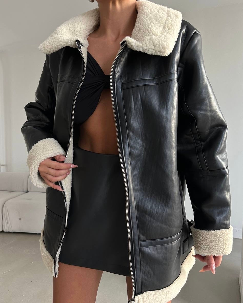 Modest Leather Shearling Jacket