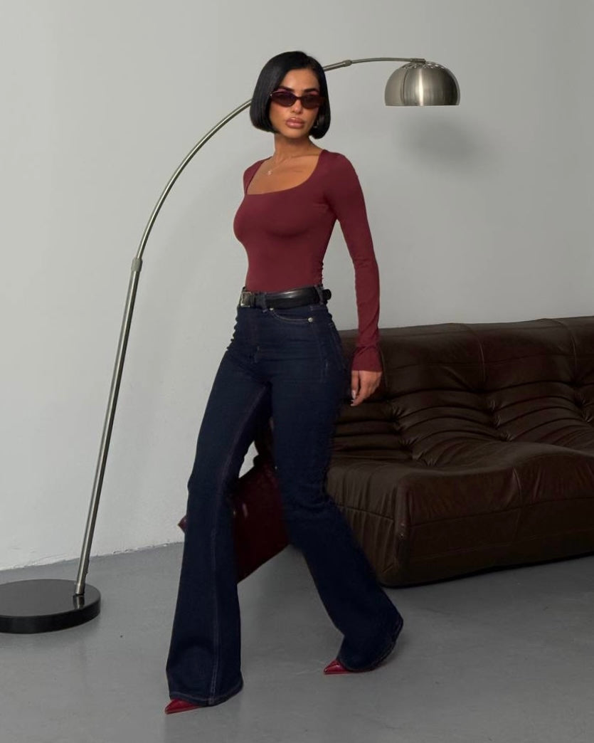 Indigo Bootcut Denim Jeans | جينز شارليستون غامق