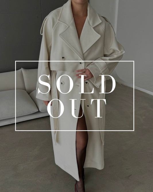 Cream Wool Blend Coat