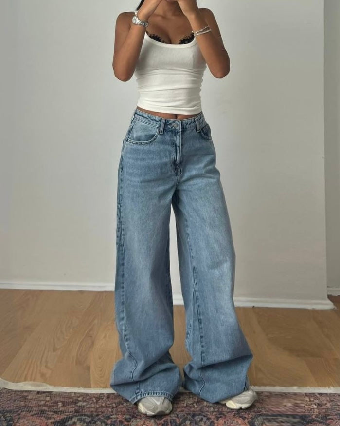 Baggy Wide-Leg Jeans | جينز بقصة باغي واسعة