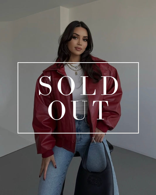 Timeless Red Leather Bomber Jacket