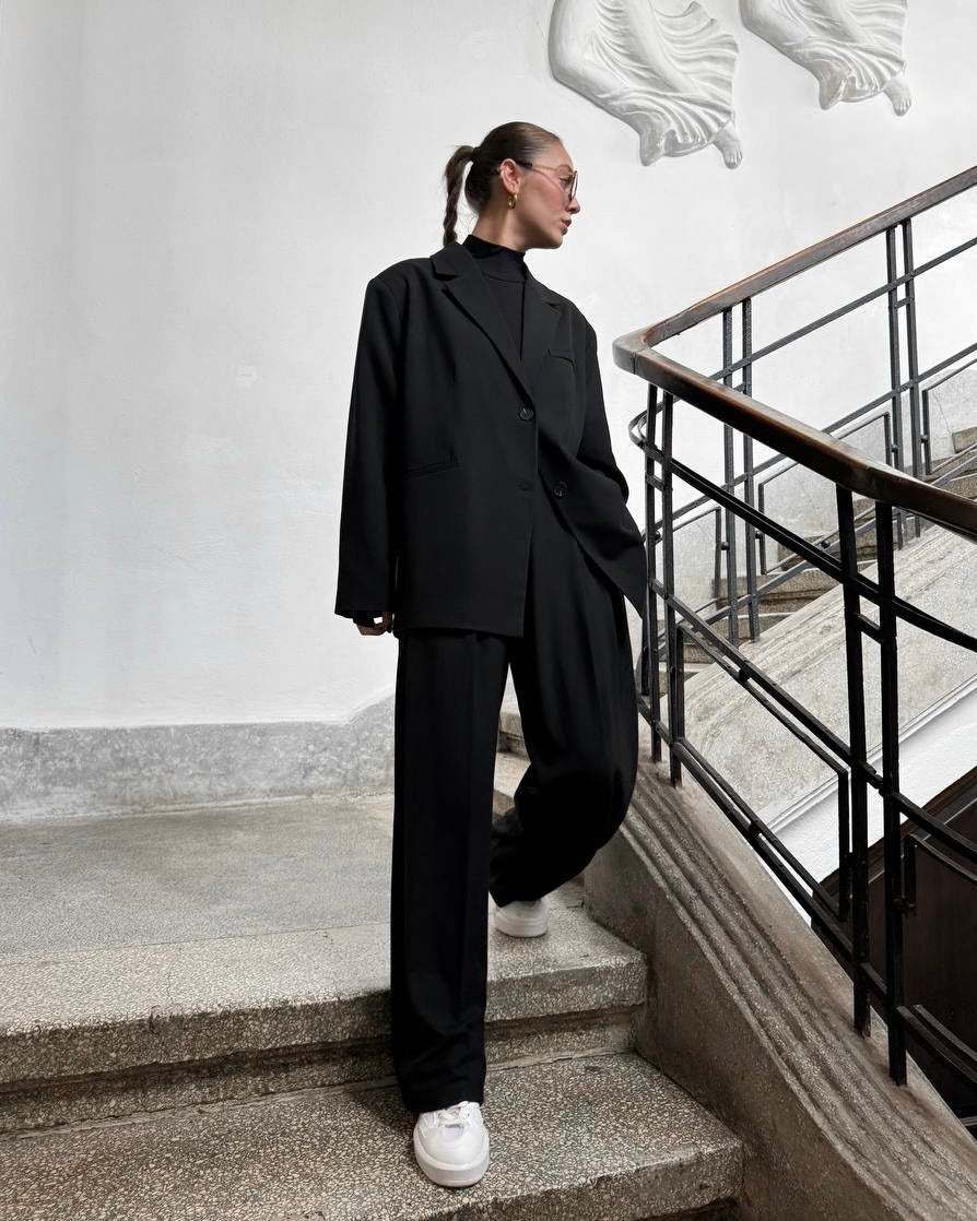 Timeless Oversized Black Suit