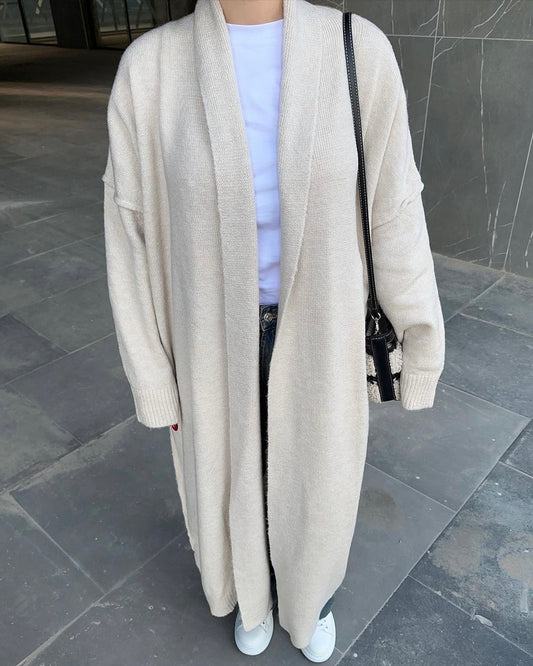 Knitted Long Ripped Cardigan