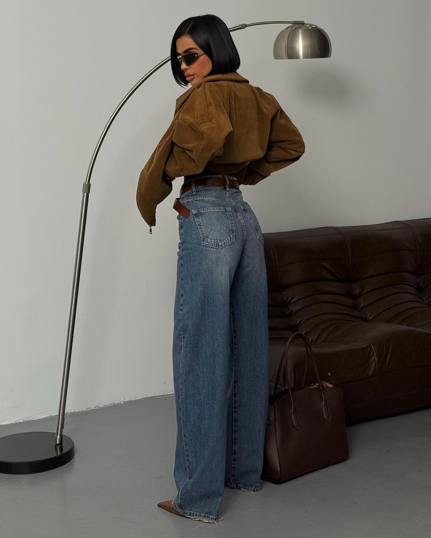 Timeless High-Rise Relaxed Wide-Leg Denim | جينزكلاسيكي واسع الساق بخصر مرتفع