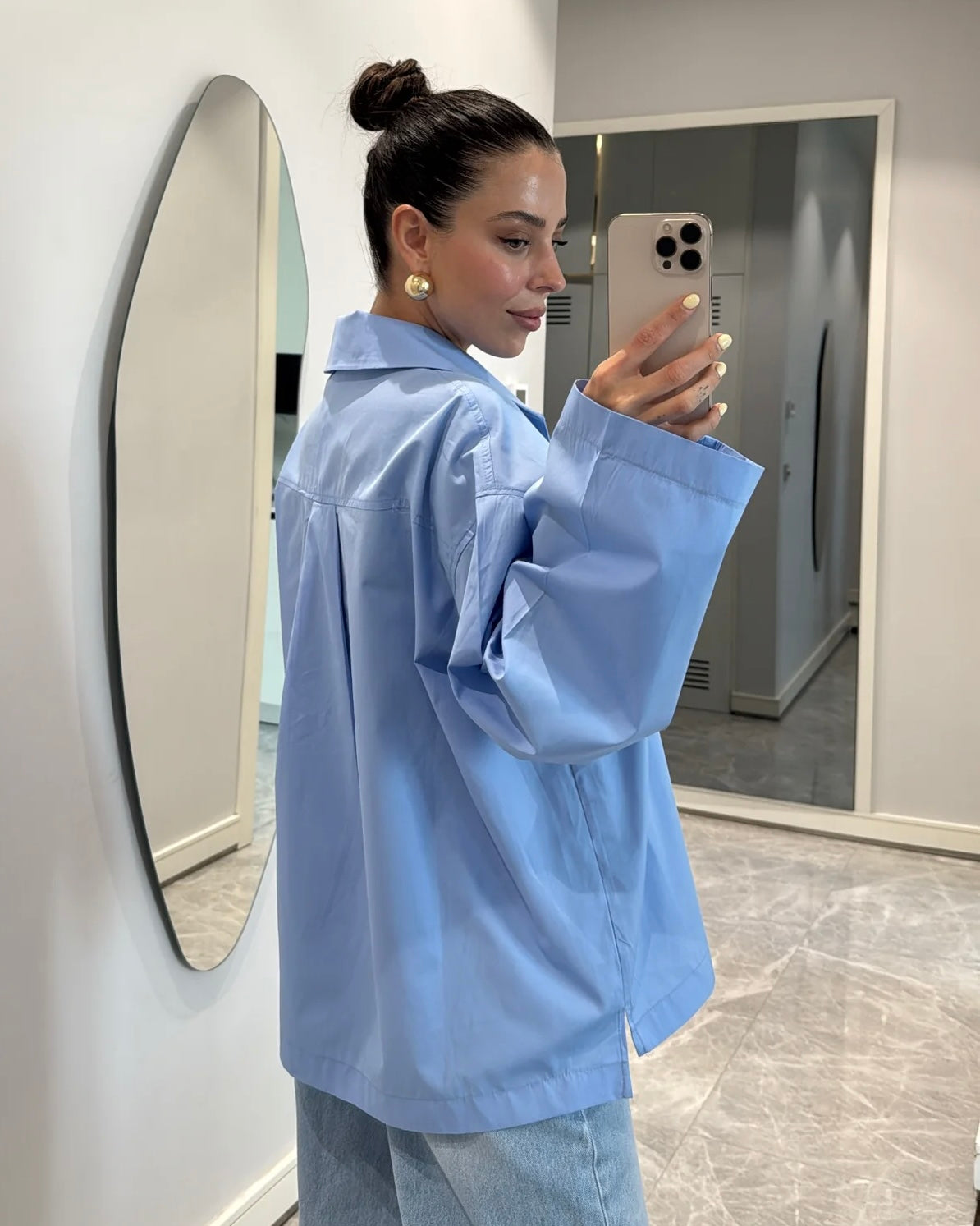 Oversized Blue Shirt | قميص أزرق واسع
