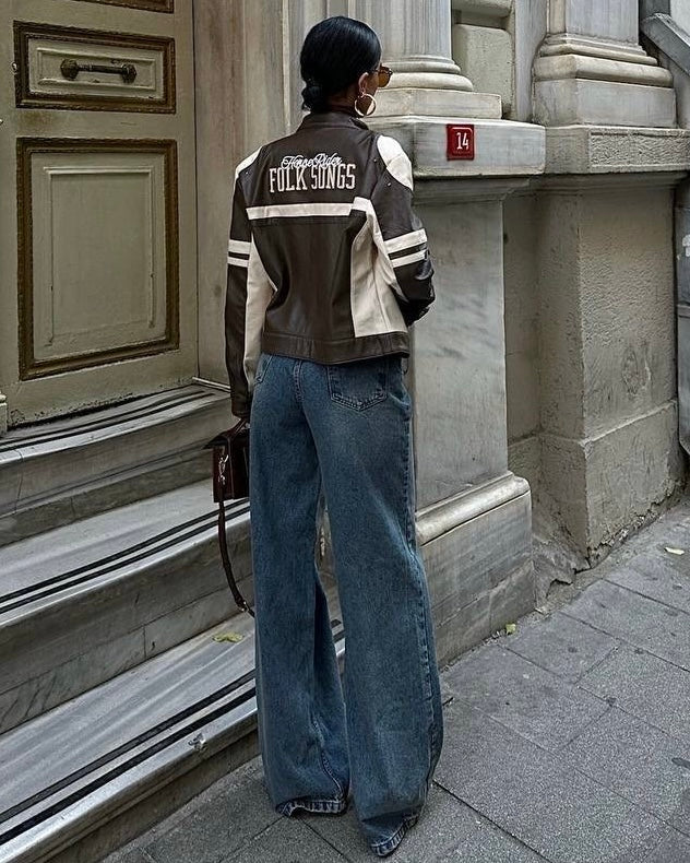 Wide-Leg Vintage Wash Jeans | جينز واسع بلون فينتاج