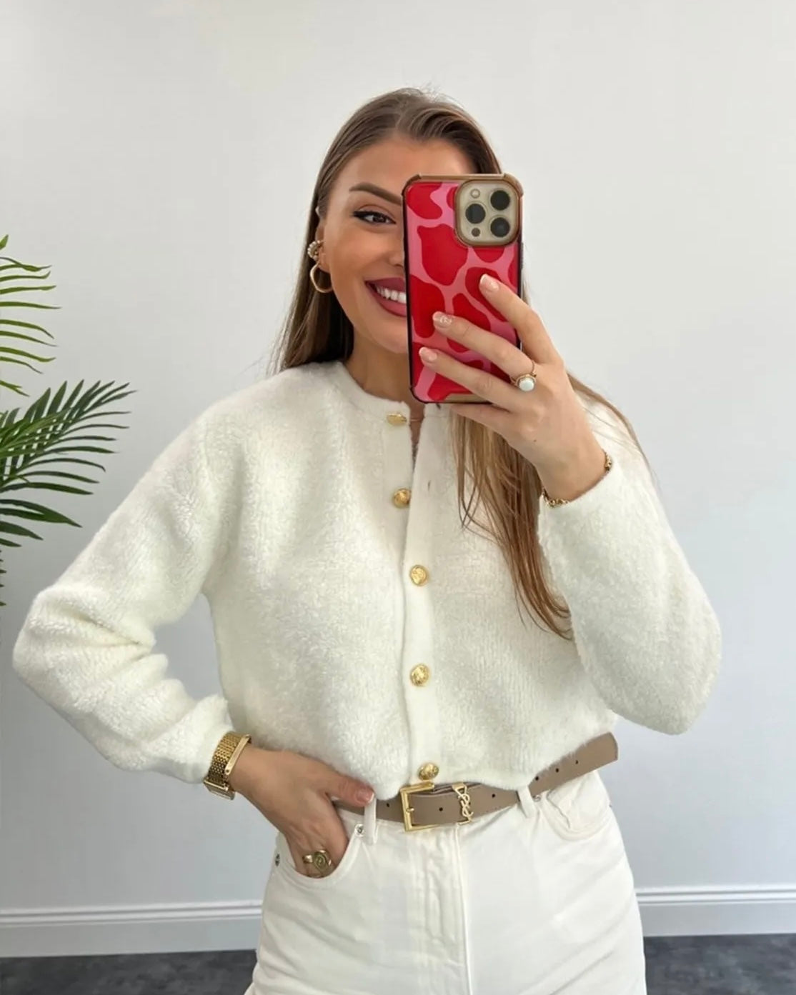 White Fluffy Cardigan