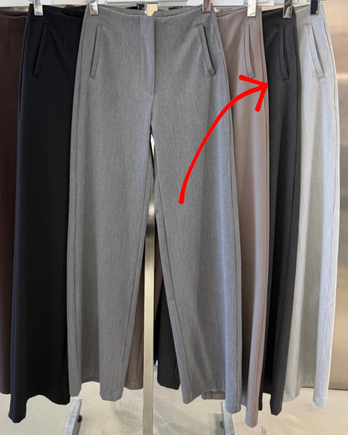 Zara Cut Charcoal Grey Pants | بنطلون قصّة زارا باللون الرصاصي