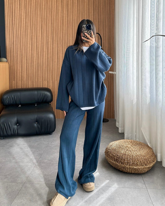 Cozy Deep Blue Loungewear Set