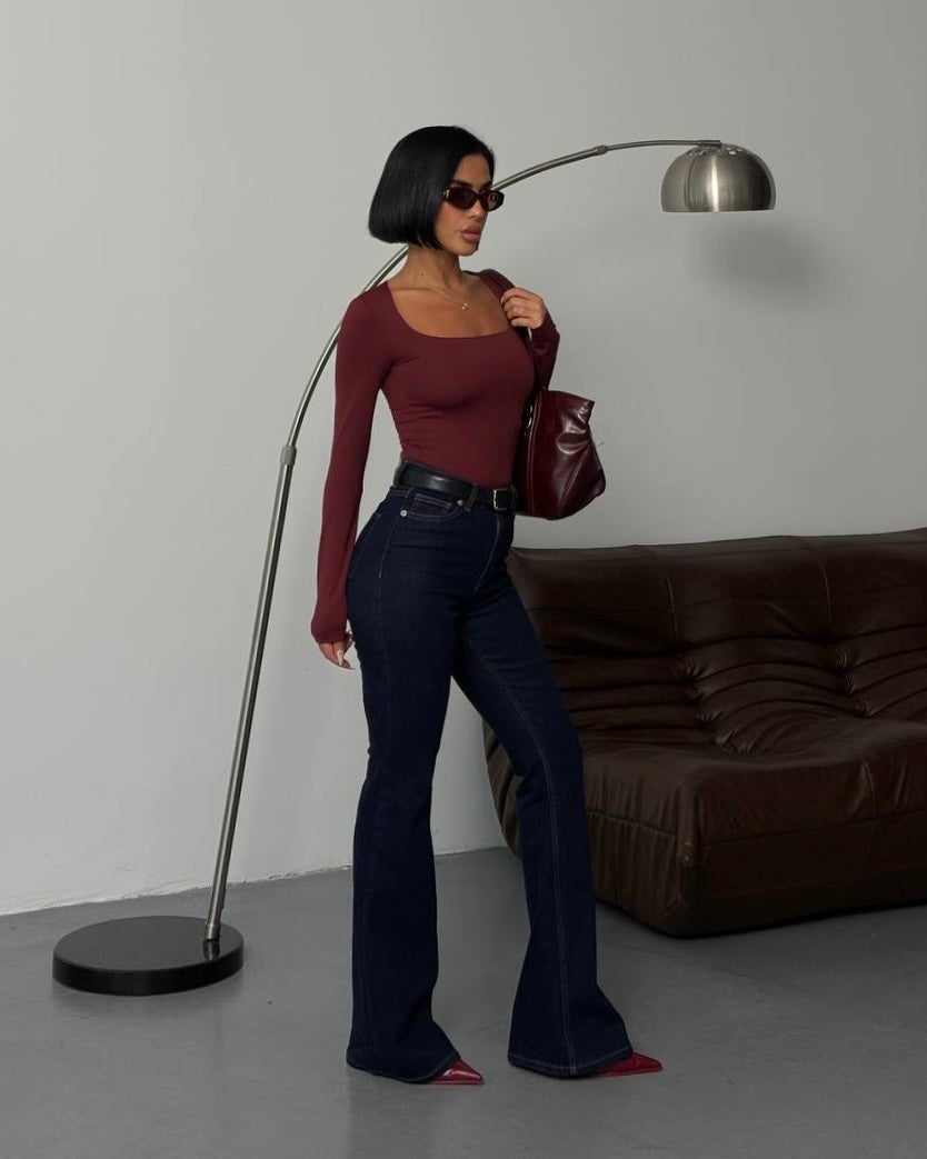 Indigo Bootcut Denim Jeans | جينز شارليستون غامق