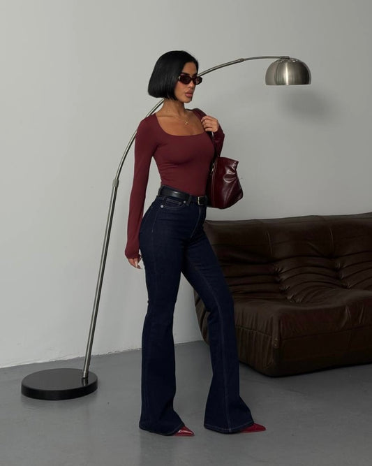 Indigo Bootcut Denim Jeans | جينز شارليستون غامق