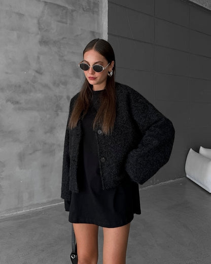 Black Textured Jacket