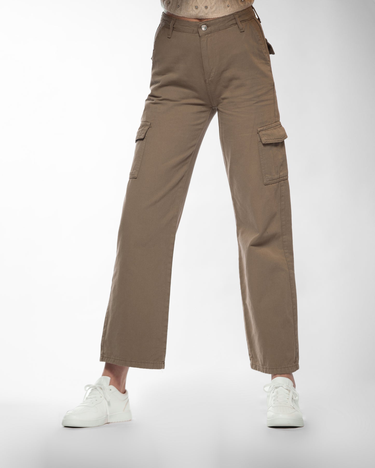 Straight Leg Cargo Jeans