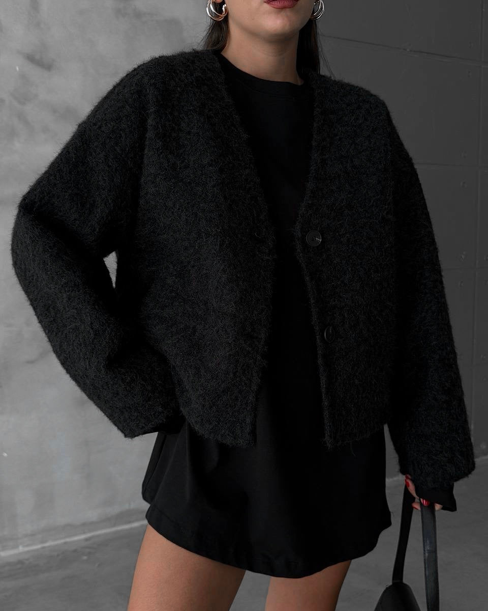 Black Textured Jacket