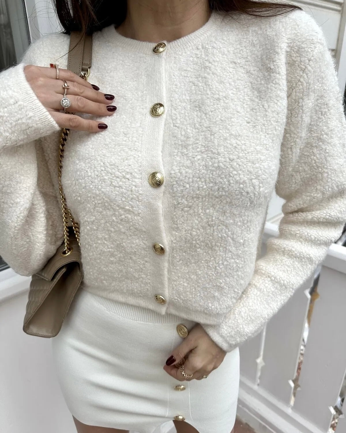 White Fluffy Cardigan