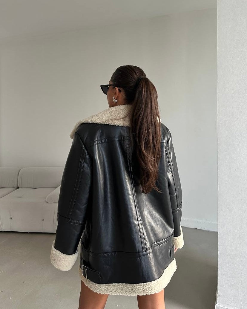 Modest Leather Shearling Jacket