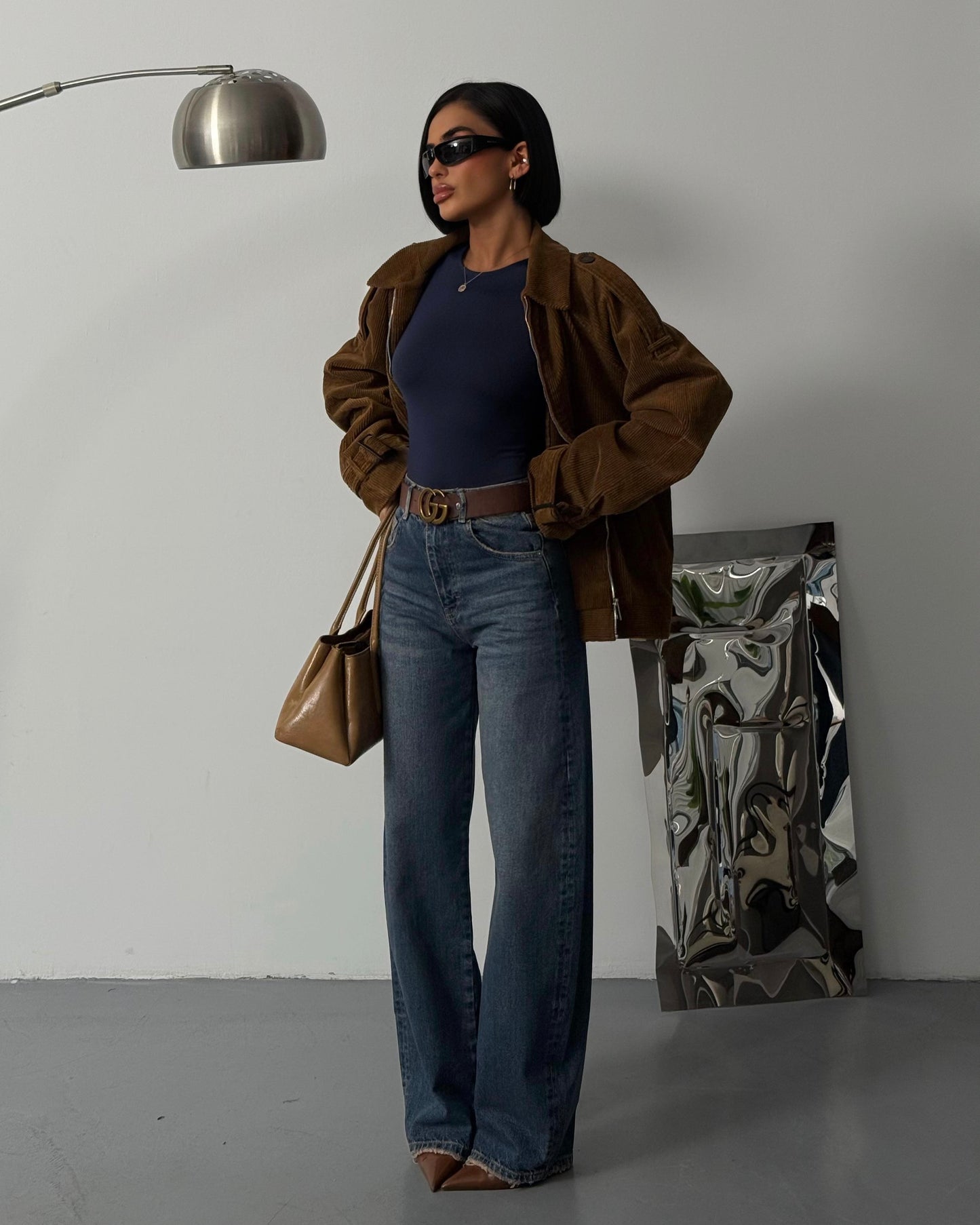 Timeless High-Rise Relaxed Wide-Leg Denim | جينزكلاسيكي واسع الساق بخصر مرتفع