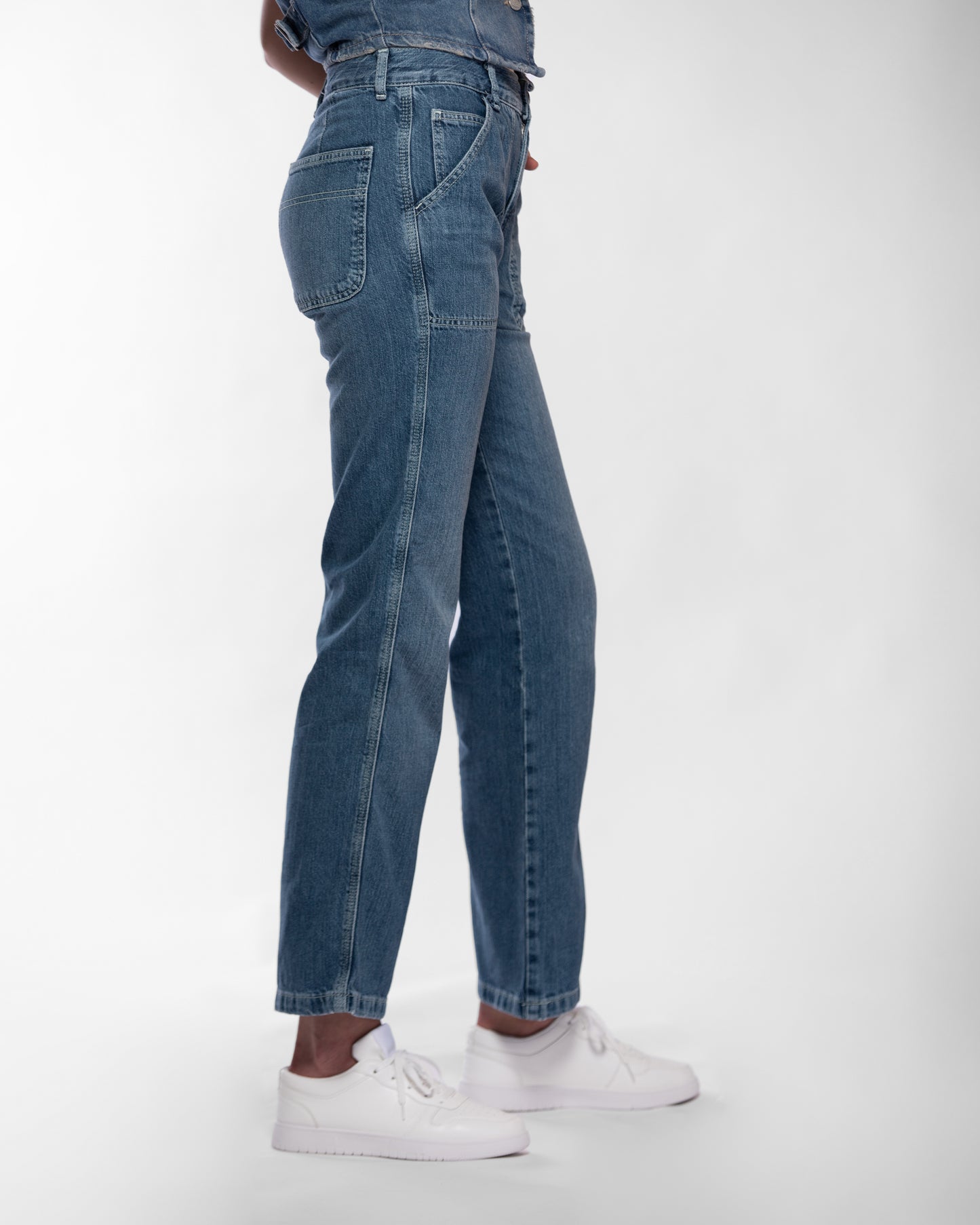 Vintage Wash Denim Jeans