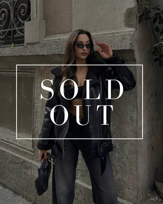 All Black Leather Shearling Jacket