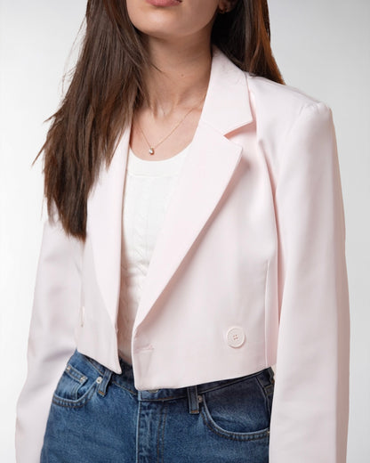 Light Pink Cropped Blazer