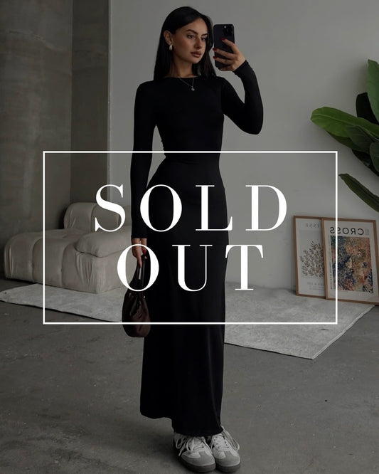 Elegant Black Long Dress | فستان طويل أنيق باللون الأسود