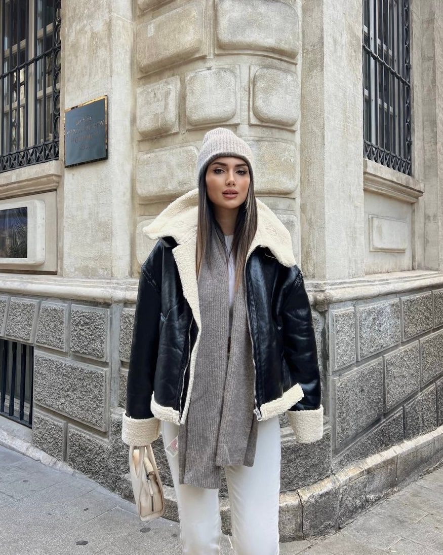 מעיל עור במידות גדולות