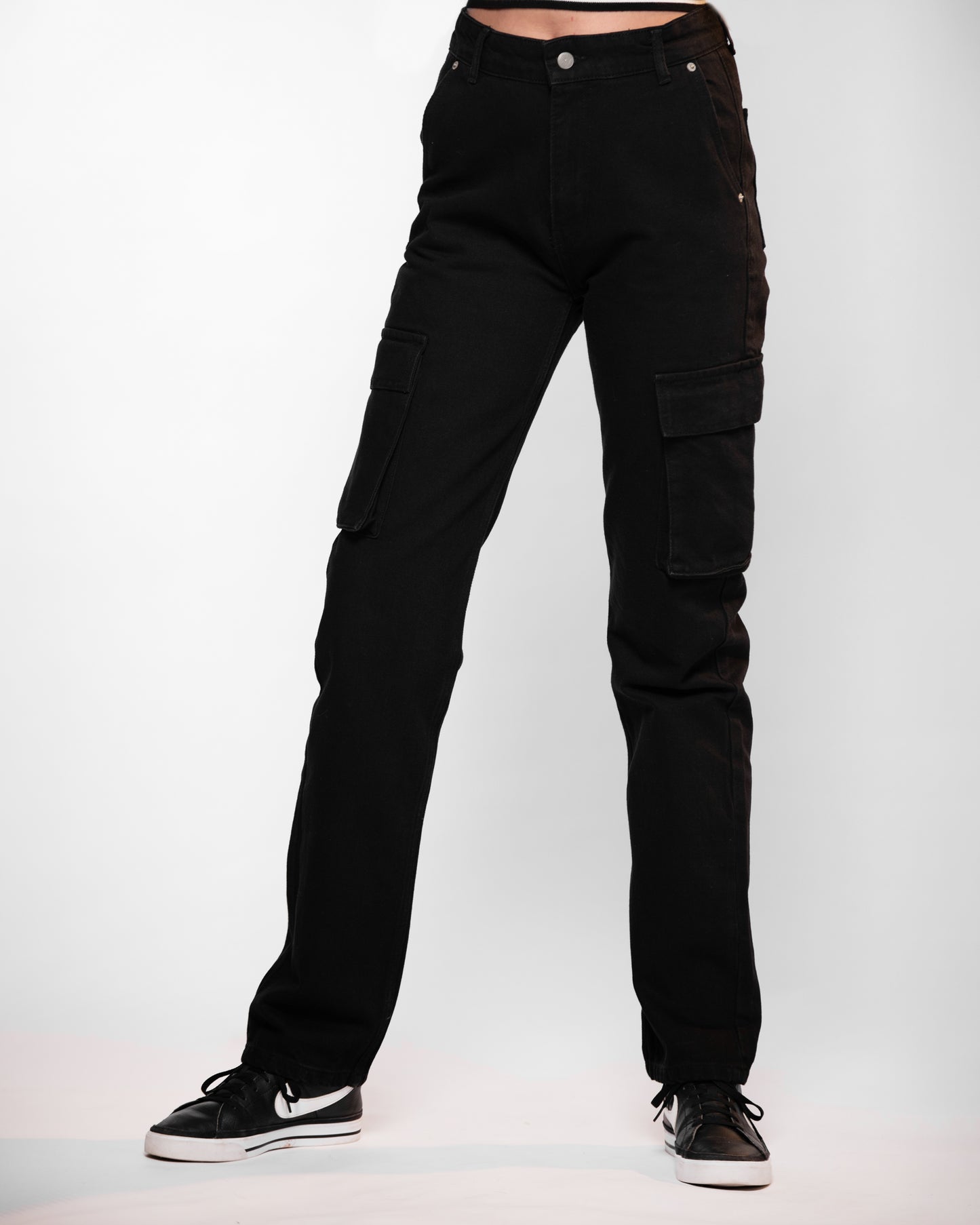 Black Cargo Jeans