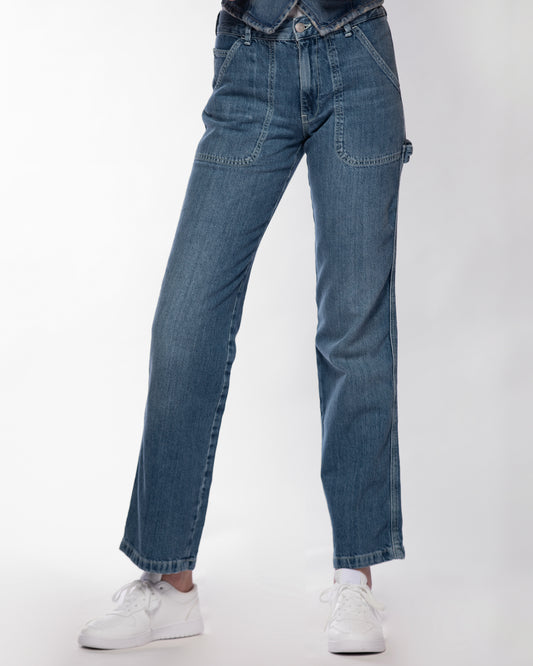 Vintage Wash Denim Jeans