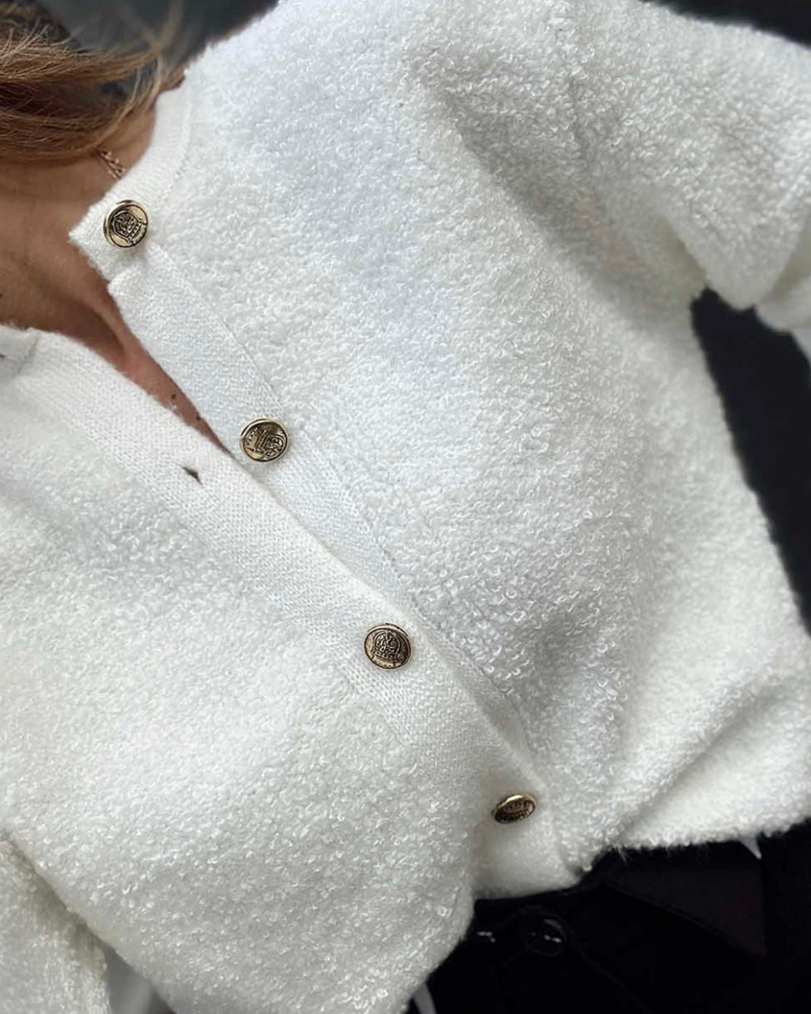 White Fluffy Cardigan