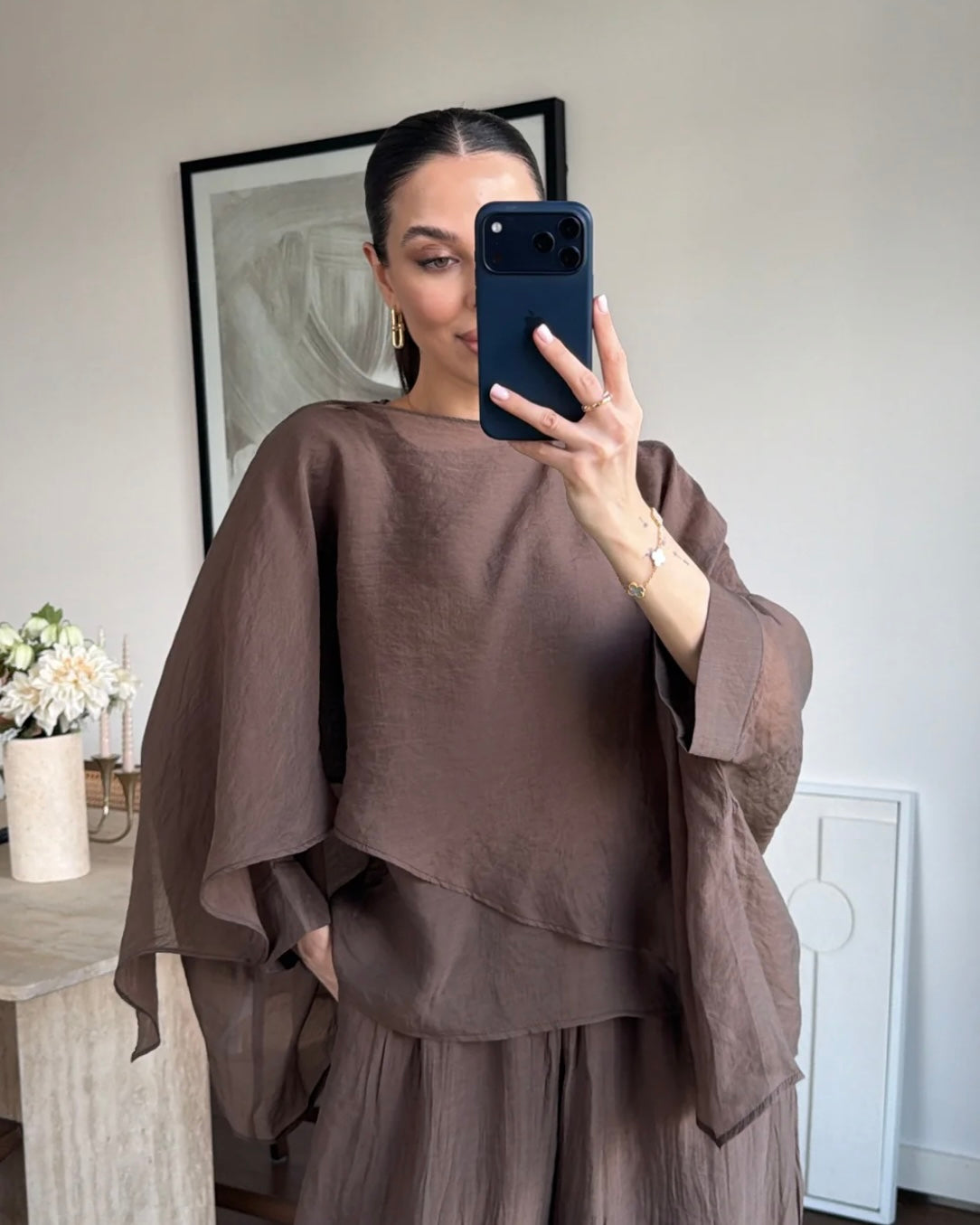 White Chiffon Blouse | بلوزة شيفون باللون الأبيض